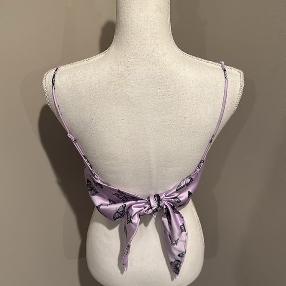 Garage NWOT butterfly bandana top with adjustable straps, ties in back - Picture 6 of 9
